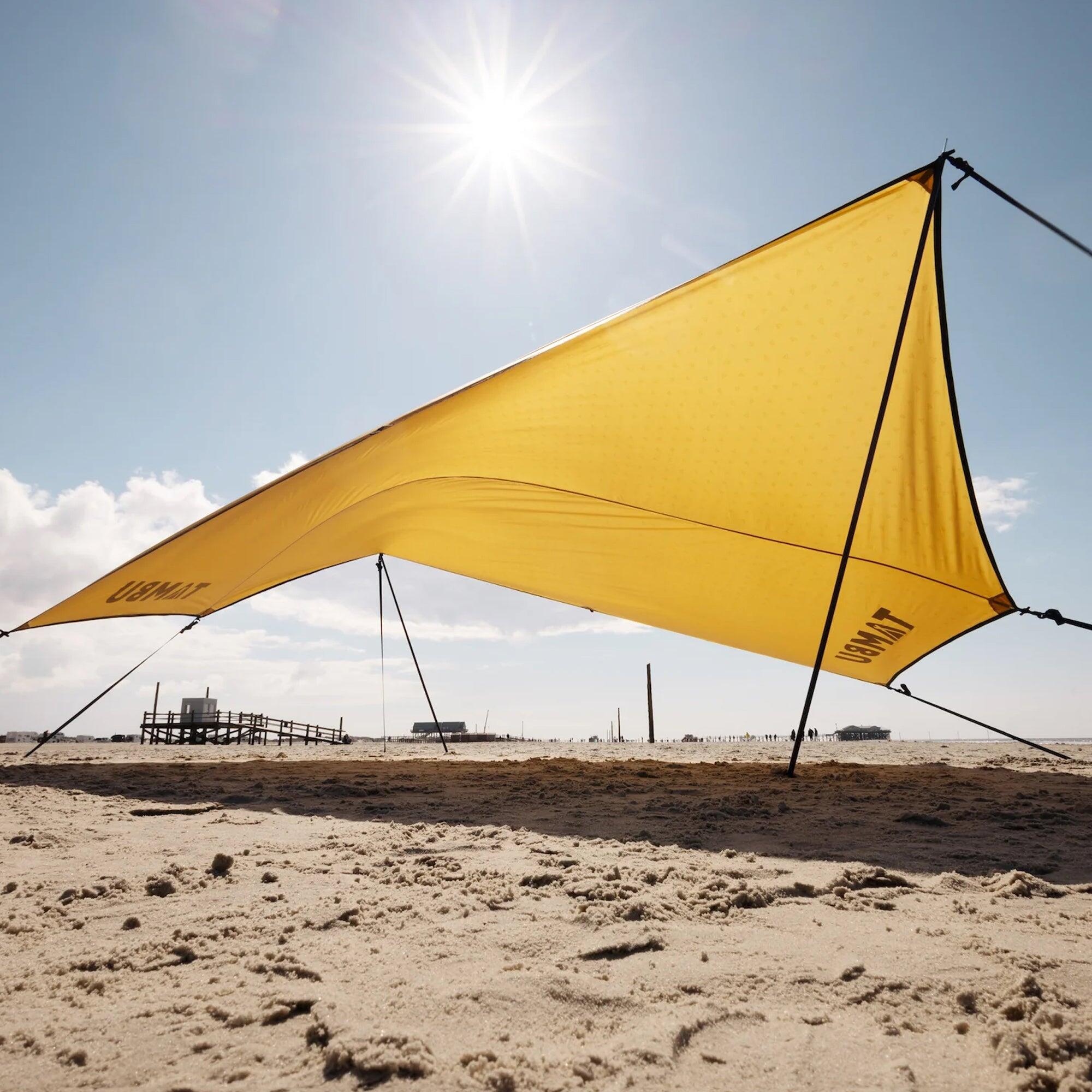 decathlon-tenda-da-sole-712lvw-1.jpg TAMBU Tenda da sole con pali a scomparsa campeggio Pala - immagine 1