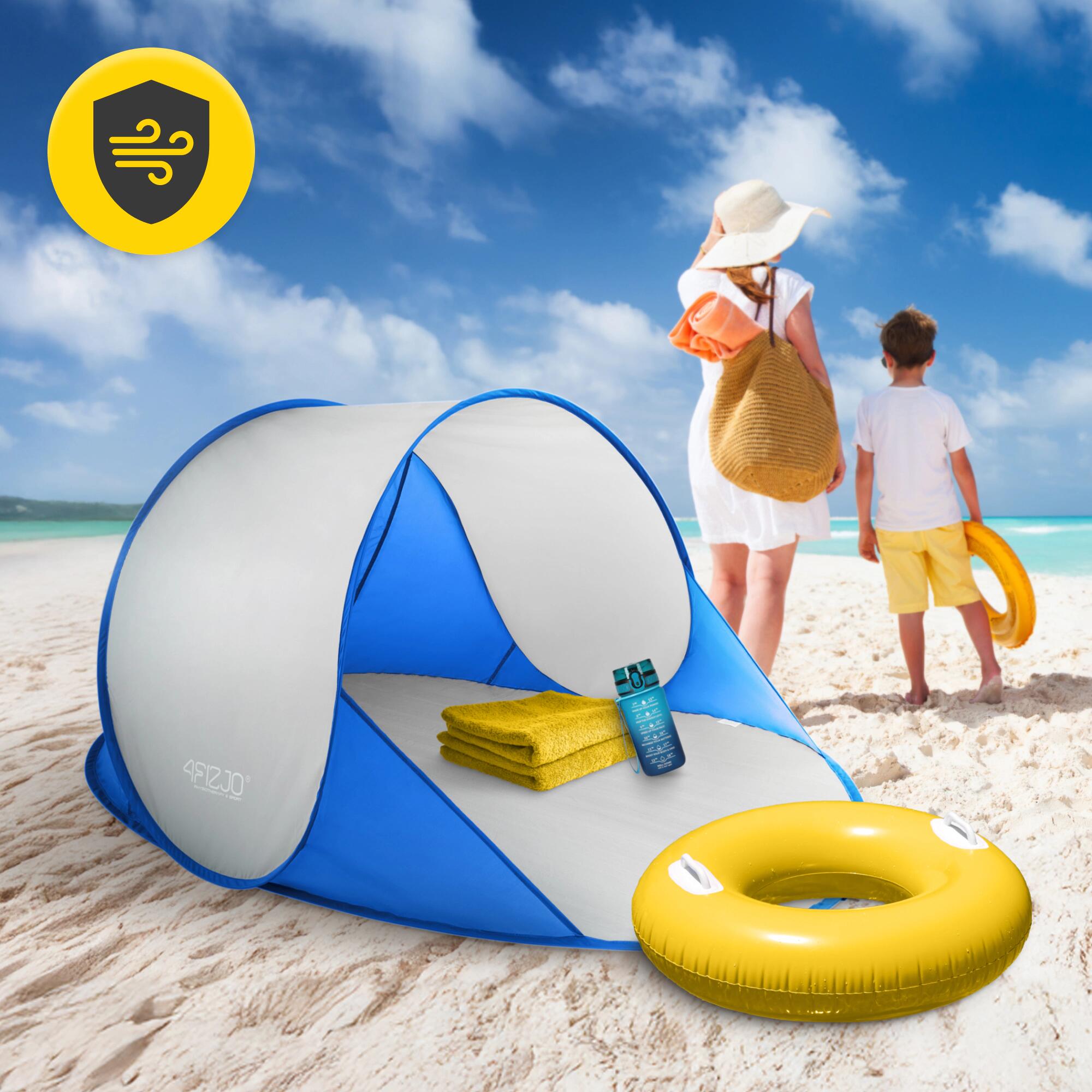 decathlon-tenda-mare-176dvy-1.jpg Tenda da spiaggia pop up apertura istantanea parasole 2 posti 4FIZJO - immagine 1