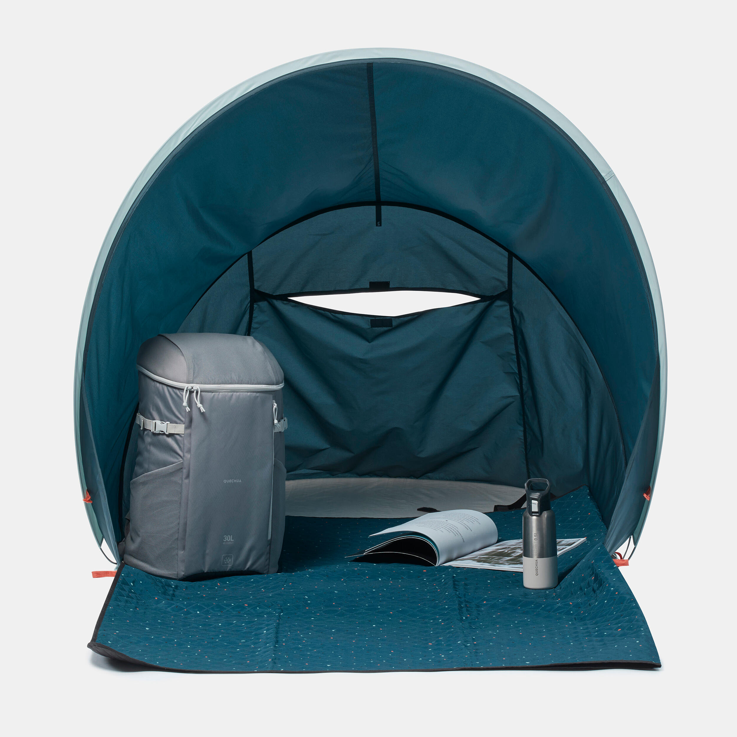 decathlon-tende-da-sole-653nsp-1.jpg Parasole campeggio 2 SECONDS blu | 1 adulto o 2 bambini - immagine 1