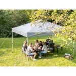 Gazebo campeggio giardino Solvorn 3 x 3 m tripla regolazione in altezza