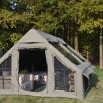 Grande tenda gonfiabile per 7 8 persone, tenda da campeggio facile da installare, tessuto elastico in cotone 300D, miglior ventilazione