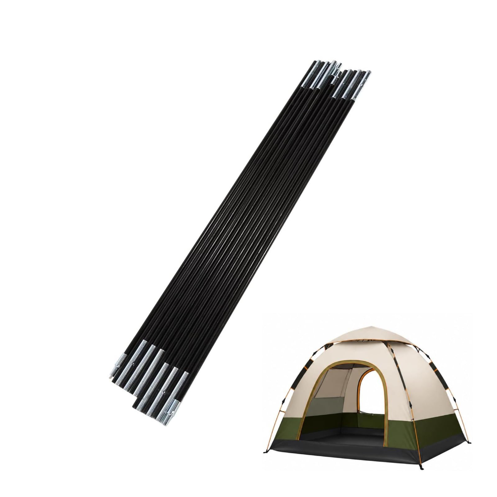 pali-per-tenda-campeggio-426tuj-1.jpg Pali della Tenda da Campeggio Flessibili, Pali per Tenda Portatili, Kit Palo Della Tenda Asta in - immagine 1