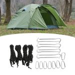 Pali per tende da campeggio con corde antivento da 2 m, fibbie in alluminio per avventure da picnic all'aperto