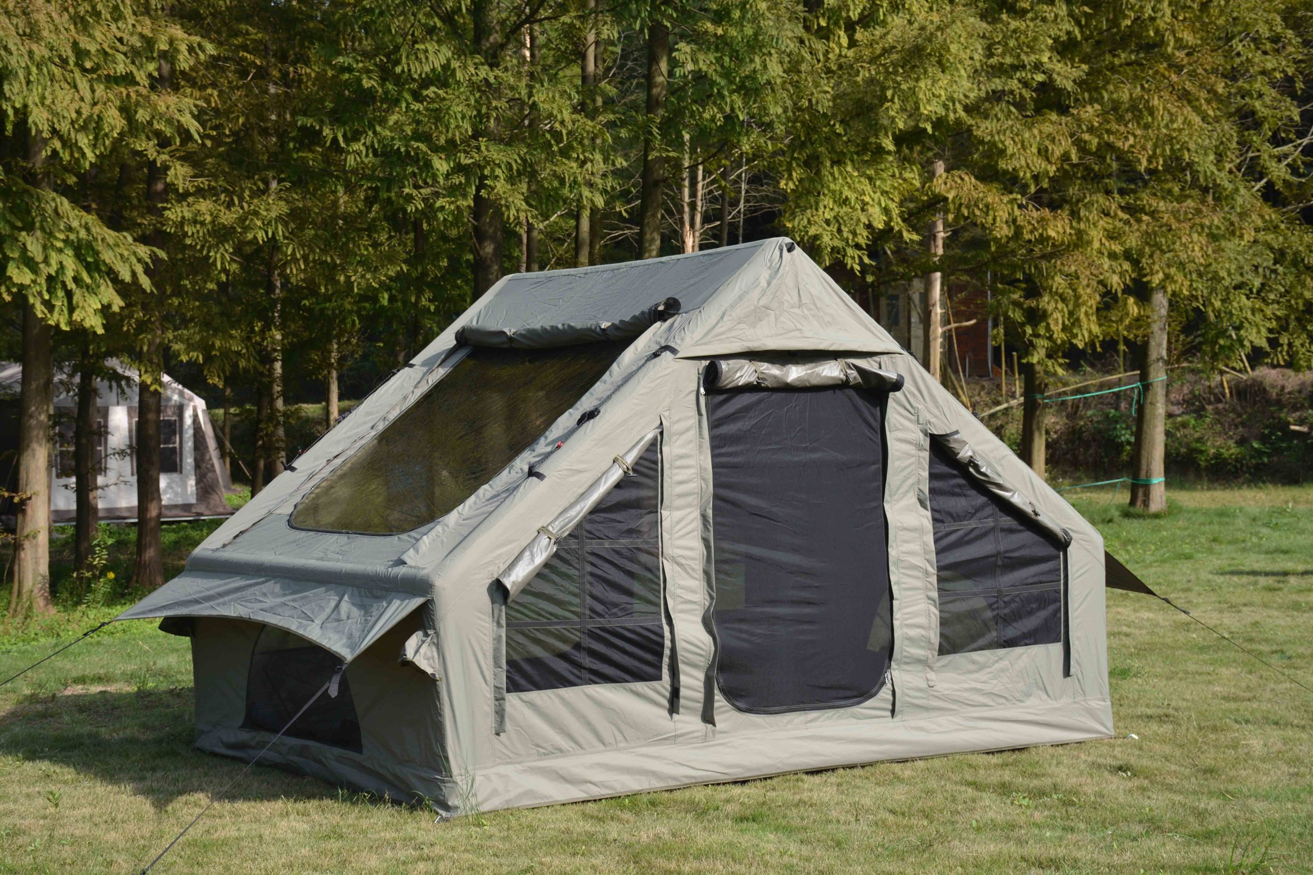 prezzi-tende-da-campeggio-922ahu-1.jpg Tenda Gonfiabile XXL per 4 6 Persone con Stufa – Tenda da Campeggio in Tessuto Elastico 300D, Montaggio Rapido in 5 Minuti - immagine 1