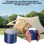Nastro per riparazione tende, toppa per riparazione attrezzature da campeggio ad alta temperatura, nylon impermeabile (blu). | Leroy Merlin
