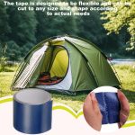 Nastro per riparazione tende, toppa per riparazione attrezzature da campeggio ad alta temperatura, nylon impermeabile (blu). | Leroy Merlin