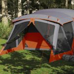 Tenda da campeggio con veranda 4 persone arancione impermeabile | Leroy Merlin