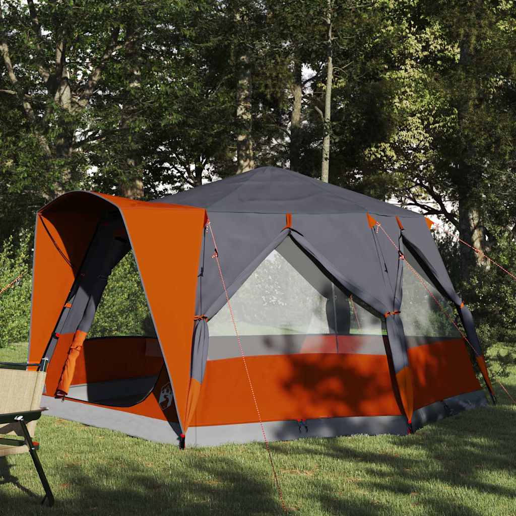 tenda-5-persone-172gov-1.jpg Tenda da campeggio per 5 persone, grigia e arancione, 333 x 317 x 194 cm | Leroy Merlin - immagine 1