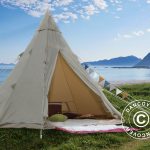 Tenda per il glamping, TentZing®, 5x5m, 5 Persone, Sabbia