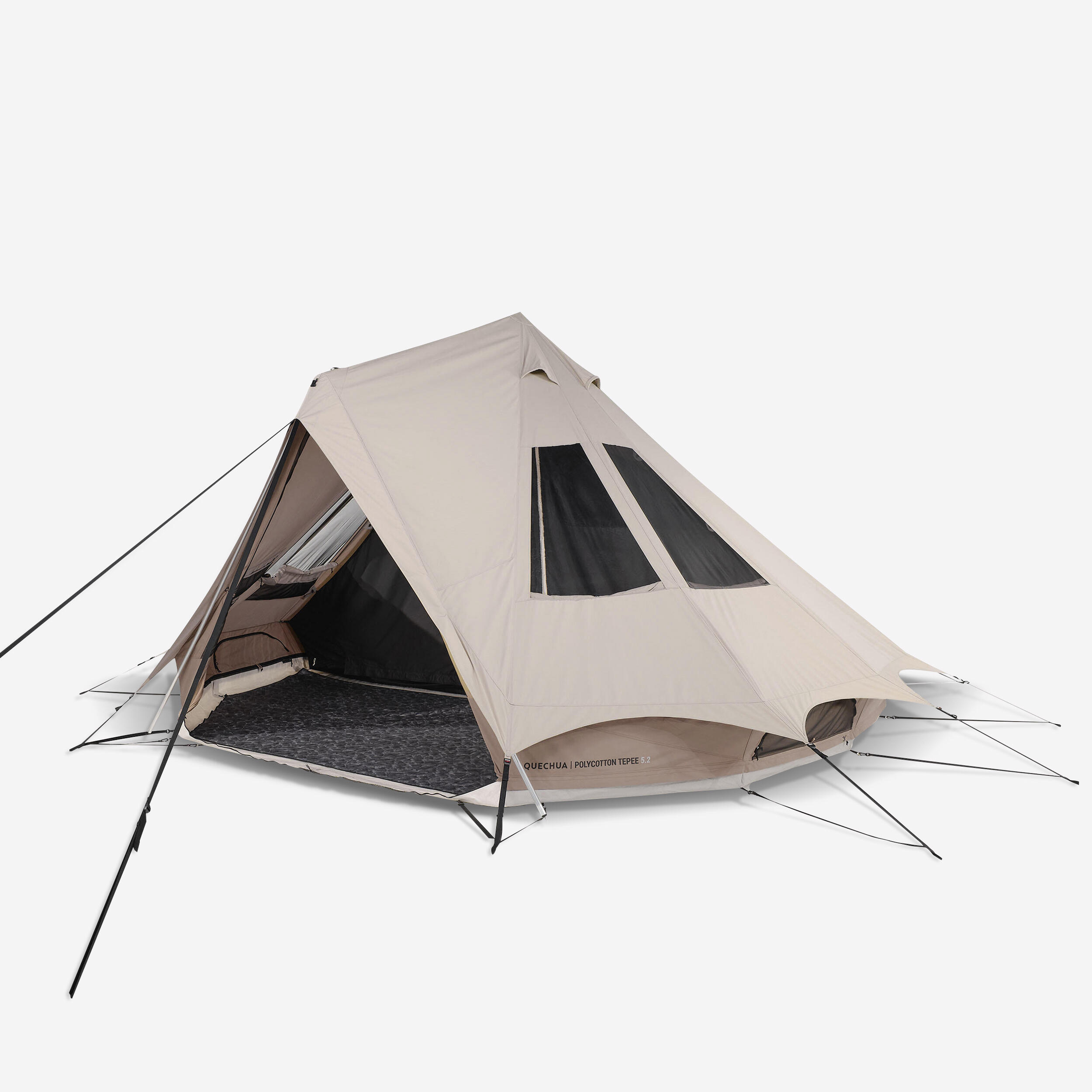 tenda-5-posti-decathlon-061kky-1.jpg Tenda campeggio Tepee 5.2 Policotone | 5 posti 2 camere - immagine 1