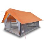 VidaXL Tenda da campeggio 5 posti impermeabile grigio e arancione | Decathlon