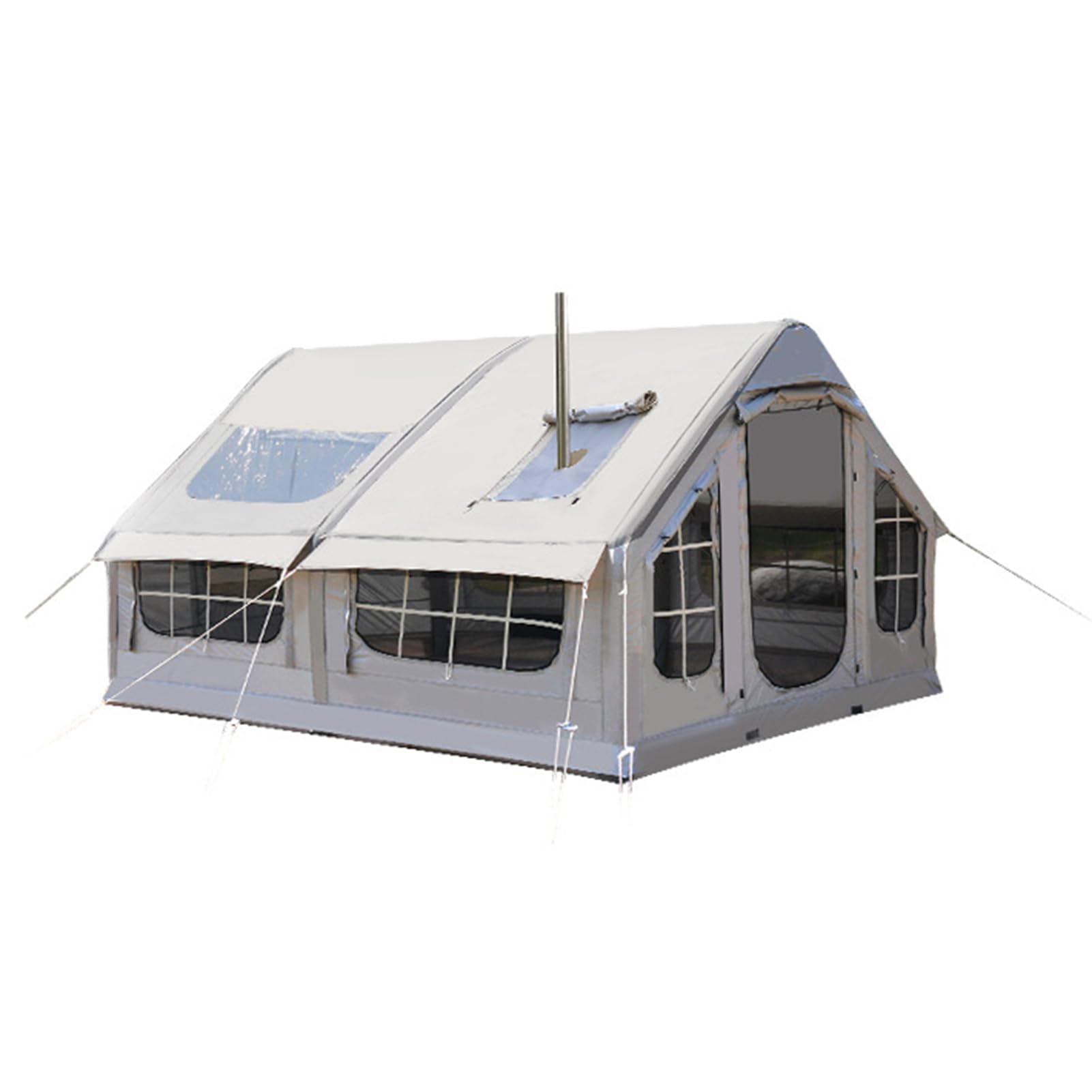 tenda-campeggio-8-posti-480ydk-1.jpg Tenda da campeggio gonfiabile, tenda da cabina per 6 8 persone, tende glamping, tende Oxford da esterno impermeabili, tenda da casa gonfiabile con finestra in rete (Gray1 pro, 385x260x200cm) : Amazon.it: Sport e - immagine 1