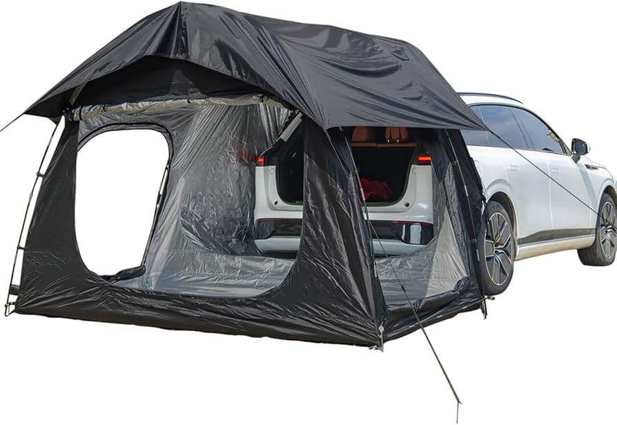 tenda-campeggio-auto-764xrq-1.jpg Tenda da sole per auto, 300 cm x 150 cm x 210 cm, per 2 3 persone, tenda per portellone posteriore, impermeabile, protezione solare : Amazon.it: Sport e tempo libero - immagine 1