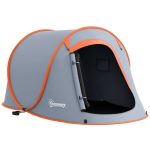 Outsunny Tenda da Campeggio Pop Up con Borsa da Trasporto Grigio | Aosom Italy