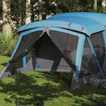 Maison Exclusive Tenda da Campeggio con Portico per 4 Persone Blu Impermeabile