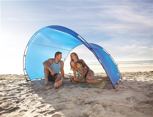 tenda-da-sole-per-spiaggia-889kkm-1.jpg Copertura da Spiaggia con Protezione dal Sole SKLZ Breeze Blu Solar Wear - immagine 1