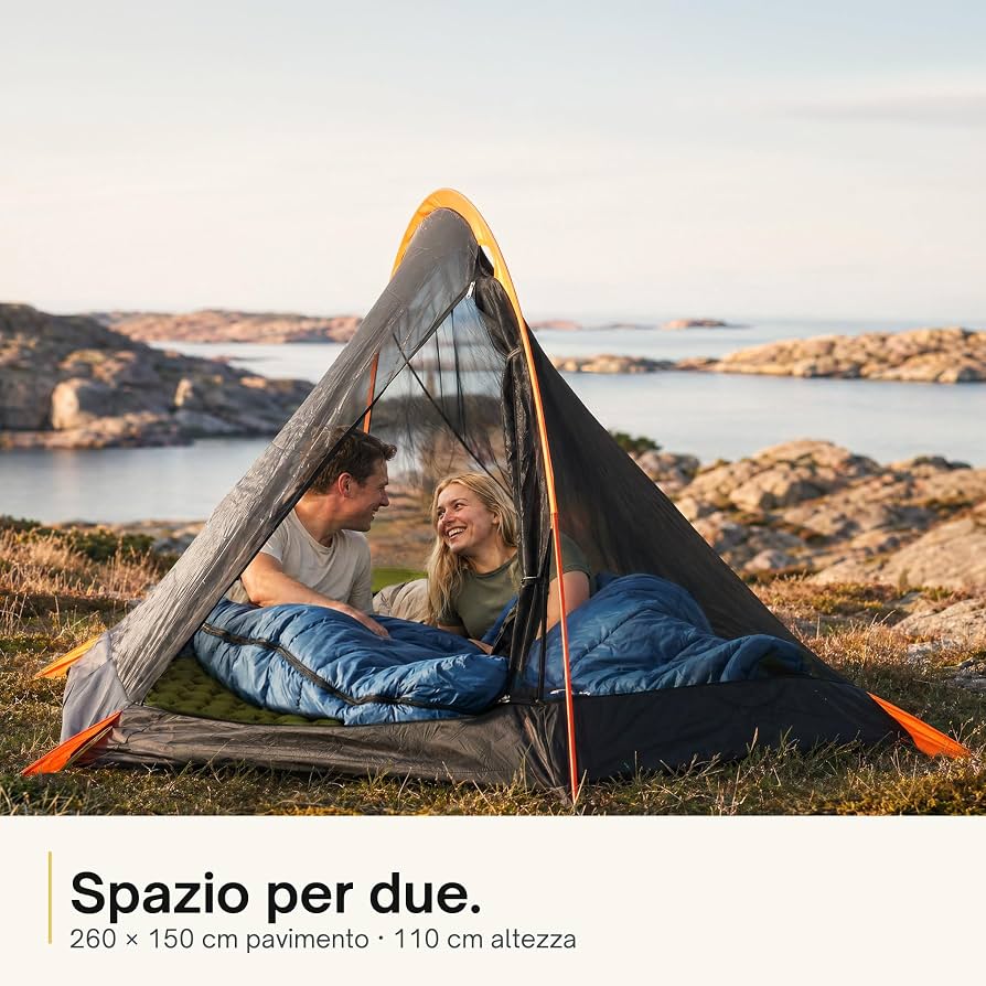 tenda-leggera-425vzl-1.jpg Trinordic Tenda Leggera 1 2 Persone – Tunnel Arco Singolo, 1,7 kg Peso Minimo, 3000 mm Impermeabile, Verde Oliva : Amazon.it: Sport e tempo libero - immagine 1