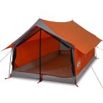 vidaXL Tenda da Campeggio 2 Persone Grigio e Arancione Impermeabile | vidaXL.it