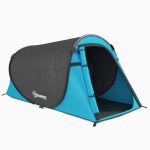 Outsunny Tenda da Campeggio con Apertura Automatica 220x108x110 cm Blu | Aosom Italy