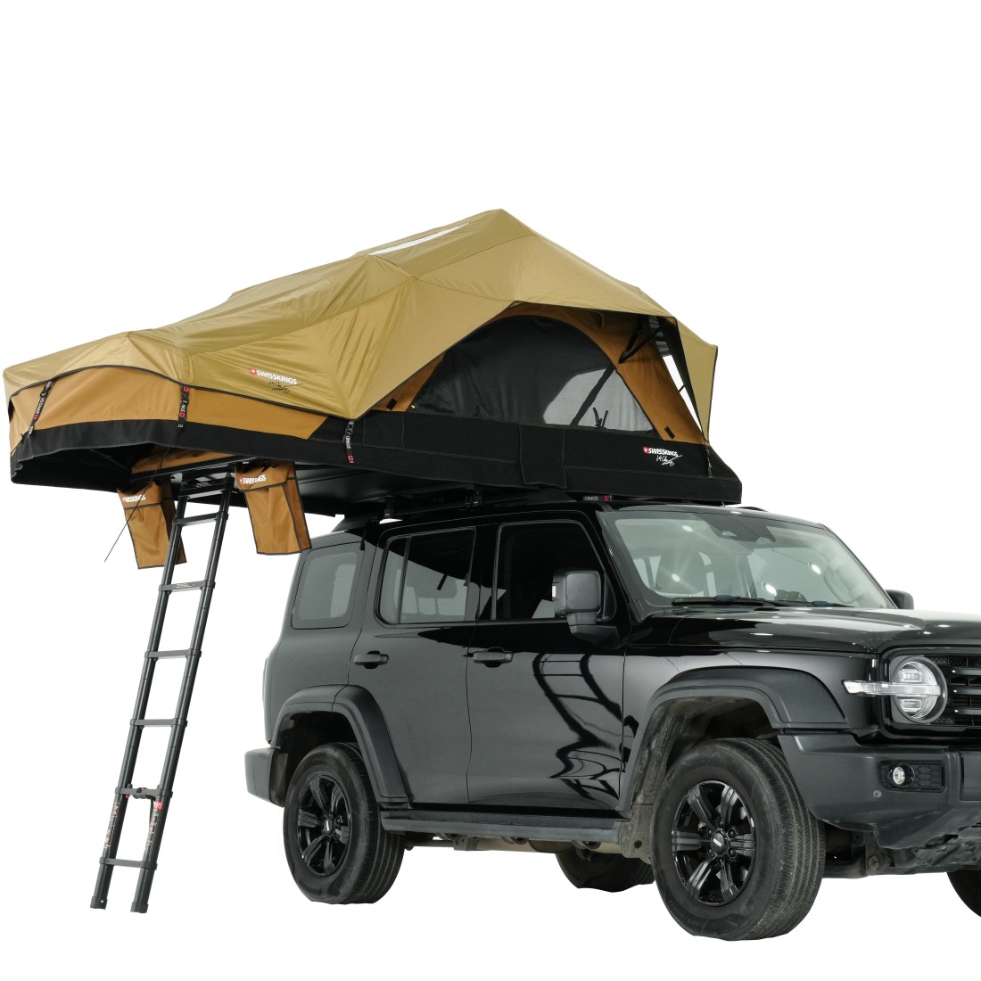 tende-da-tetto-economiche-286pet-1.jpg Tenda da tetto 2 posti con veranda | Swisskings Serie 140L - immagine 1